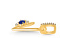 Lapis & White Topaz Alphabet V Pendant LLP-RDA-48.