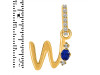 Lapis & White Topaz Alphabet W Pendant LLP-RDA-49.