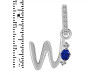 Lapis & White Topaz Alphabet W Pendant LLP-RDA-49.