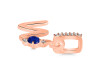 Lapis & White Topaz Alphabet W Pendant LLP-RDA-49.