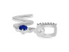Lapis & White Topaz Alphabet W Pendant LLP-RDA-49.
