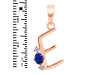 Lapis & White Topaz Alphabet E Pendant LLP-RDA-5.