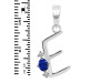 Lapis & White Topaz Alphabet E Pendant LLP-RDA-5.