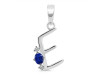 Lapis & White Topaz Alphabet E Pendant LLP-RDA-5.