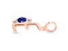 Lapis & White Topaz Alphabet E Pendant LLP-RDA-5.