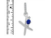 Lapis & White Topaz Alphabet X Pendant LLP-RDA-50.