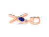 Lapis & White Topaz Alphabet X Pendant LLP-RDA-50.