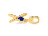 Lapis & White Topaz Alphabet X Pendant LLP-RDA-50.