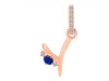 Lapis & White Topaz Alphabet Y Pendant LLP-RDA-51.