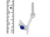 Lapis & White Topaz Alphabet Y Pendant LLP-RDA-51.
