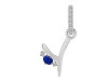 Lapis & White Topaz Alphabet Y Pendant LLP-RDA-51.