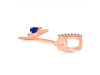 Lapis & White Topaz Alphabet Y Pendant LLP-RDA-51.