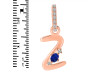 Lapis & White Topaz Alphabet Z Pendant LLP-RDA-52.
