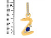 Lapis & White Topaz Alphabet Z Pendant LLP-RDA-52.
