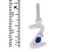 Lapis & White Topaz Alphabet Z Pendant LLP-RDA-52.