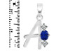 Lapis & White Topaz Alphabet A Pendant LLP-RDA-53.