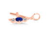 Lapis & White Topaz Alphabet A Pendant LLP-RDA-53.