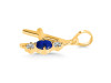 Lapis & White Topaz Alphabet A Pendant LLP-RDA-53.