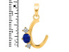 Lapis & White Topaz Alphabet C Pendant LLP-RDA-55.