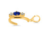 Lapis & White Topaz Alphabet C Pendant LLP-RDA-55.