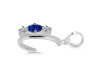 Lapis & White Topaz Alphabet C Pendant LLP-RDA-55.