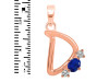 Lapis & White Topaz Alphabet D Pendant LLP-RDA-56.