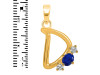 Lapis & White Topaz Alphabet D Pendant LLP-RDA-56.