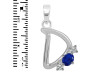 Lapis & White Topaz Alphabet D Pendant LLP-RDA-56.