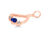Lapis & White Topaz Alphabet D Pendant LLP-RDA-56.