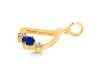 Lapis & White Topaz Alphabet D Pendant LLP-RDA-56.