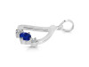 Lapis & White Topaz Alphabet D Pendant LLP-RDA-56.