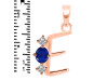 Lapis & White Topaz Alphabet E Pendant LLP-RDA-57.