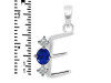 Lapis & White Topaz Alphabet E Pendant LLP-RDA-57.