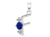 Lapis & White Topaz Alphabet F Pendant LLP-RDA-58.