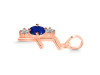 Lapis & White Topaz Alphabet F Pendant LLP-RDA-58.
