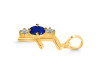 Lapis & White Topaz Alphabet F Pendant LLP-RDA-58.