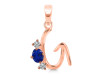 Lapis & White Topaz Alphabet G Pendant LLP-RDA-59.