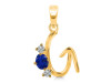 Lapis & White Topaz Alphabet G Pendant LLP-RDA-59.