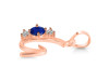 Lapis & White Topaz Alphabet G Pendant LLP-RDA-59.