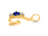 Lapis & White Topaz Alphabet G Pendant LLP-RDA-59.