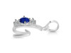 Lapis & White Topaz Alphabet G Pendant LLP-RDA-59.