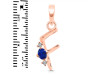 Lapis & White Topaz Alphabet F Pendant LLP-RDA-6.