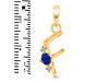 Lapis & White Topaz Alphabet F Pendant LLP-RDA-6.