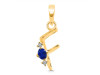 Lapis & White Topaz Alphabet F Pendant LLP-RDA-6.