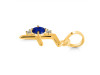 Lapis & White Topaz Alphabet F Pendant LLP-RDA-6.