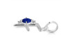 Lapis & White Topaz Alphabet F Pendant LLP-RDA-6.