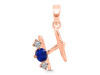 Lapis & White Topaz Alphabet H Pendant LLP-RDA-60.