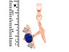 Lapis & White Topaz Alphabet H Pendant LLP-RDA-60.