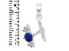 Lapis & White Topaz Alphabet H Pendant LLP-RDA-60.