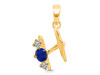 Lapis & White Topaz Alphabet H Pendant LLP-RDA-60.
